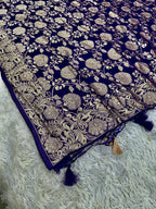 Banarasi Jacquard Zari Georgette Suit Dress – 3 Pc Set MSS22