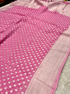 Banarsi Pure Natural Georgette Almond Buti  Design VSG06