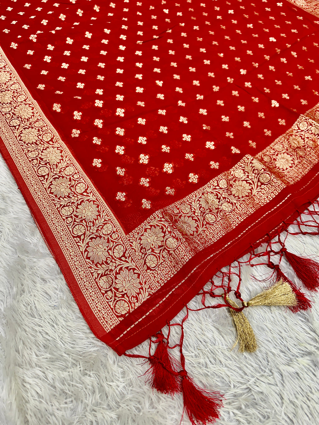 Banarasi Jacquard Zari Georgette Suit Dress – 3 Pc Set MSS25