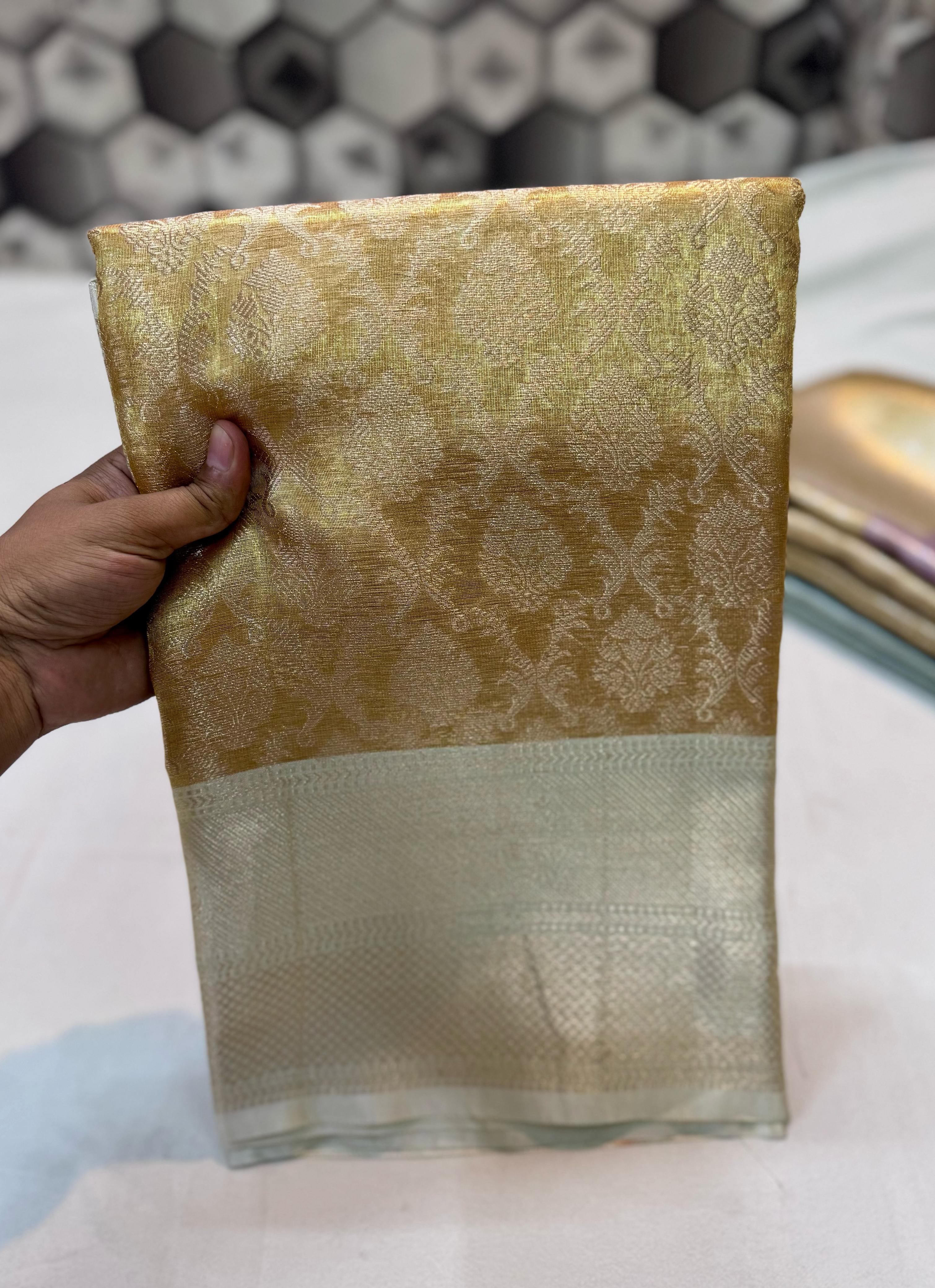 Contrast Kanchi Tissue Silk Saree TS124