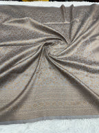 Grey Banarasi Dupion Silk Saree with Embossed Antique Zari Weaving & Rich Antique Zari Pallu | STF72