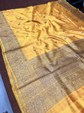 Handloom Raw Silk Banarasi Border Booti Saree