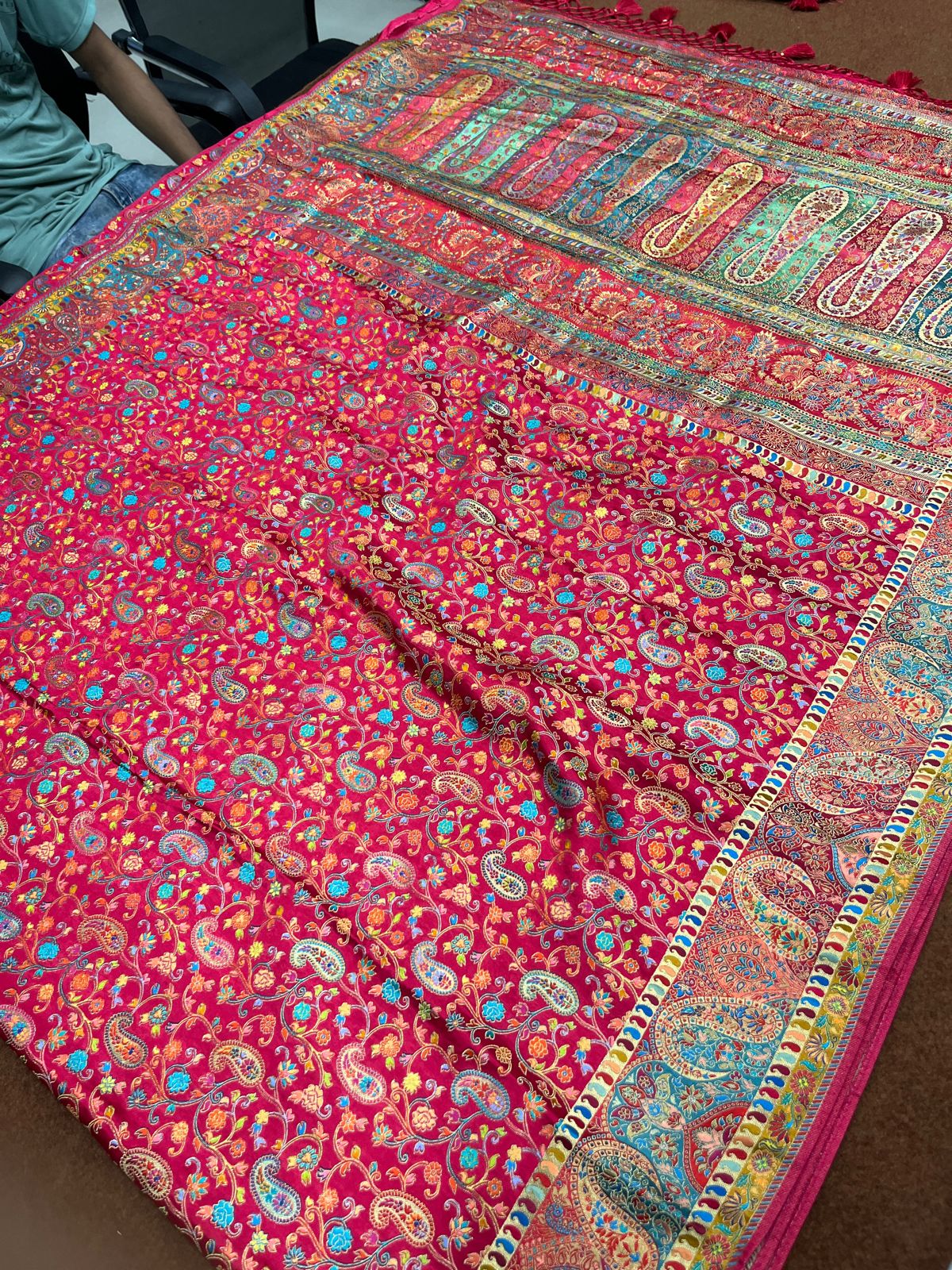 Rani Pure Pashmina Silk Saree