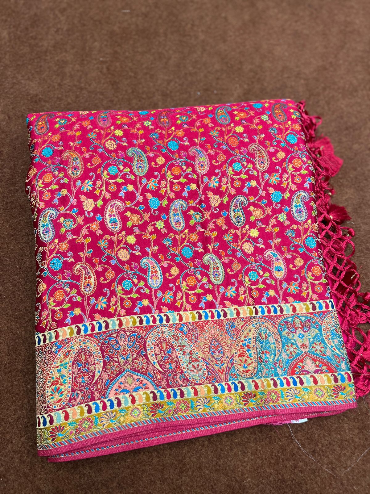 Rani Pure Pashmina Silk Saree