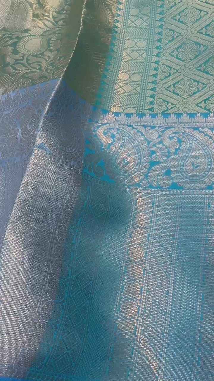 Light Blue Tissue Silk Saree TS117