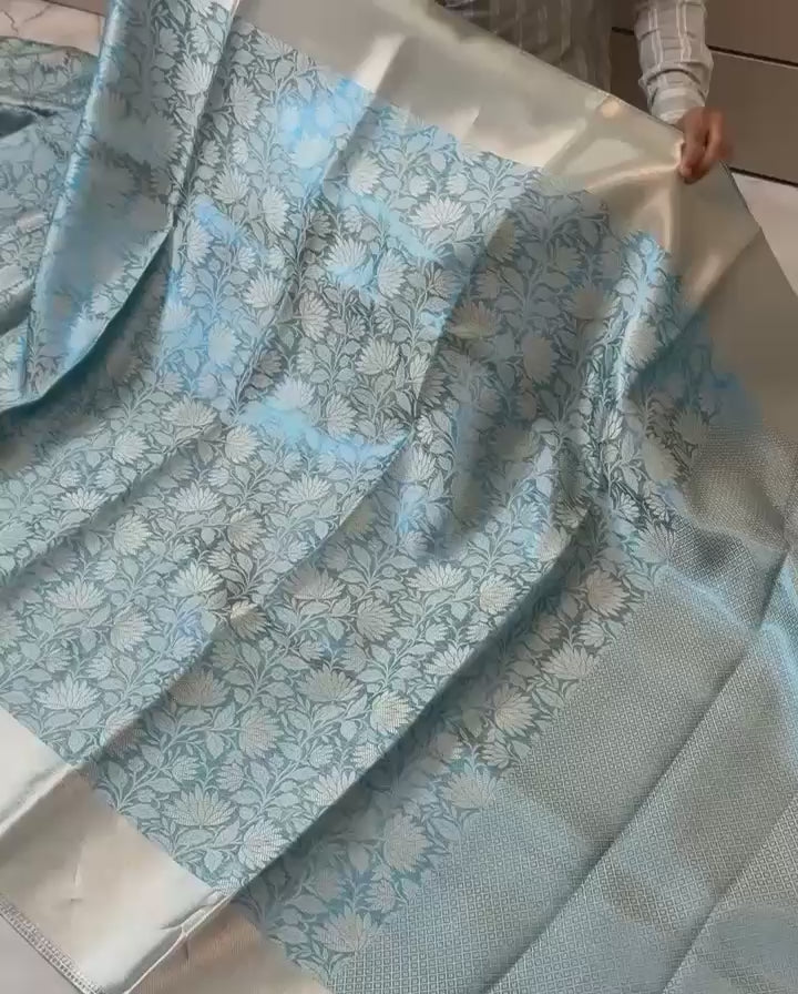 Light Blue Tissue silk Saree TS108